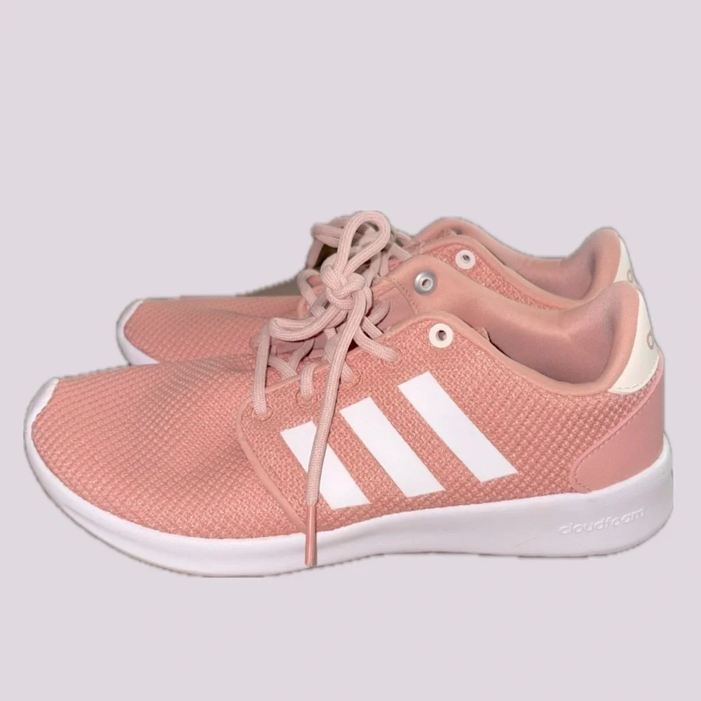 Adidas Womens Cloudfoam QT Racer AW4004 Coral Running Shoes Sneakers Size 6